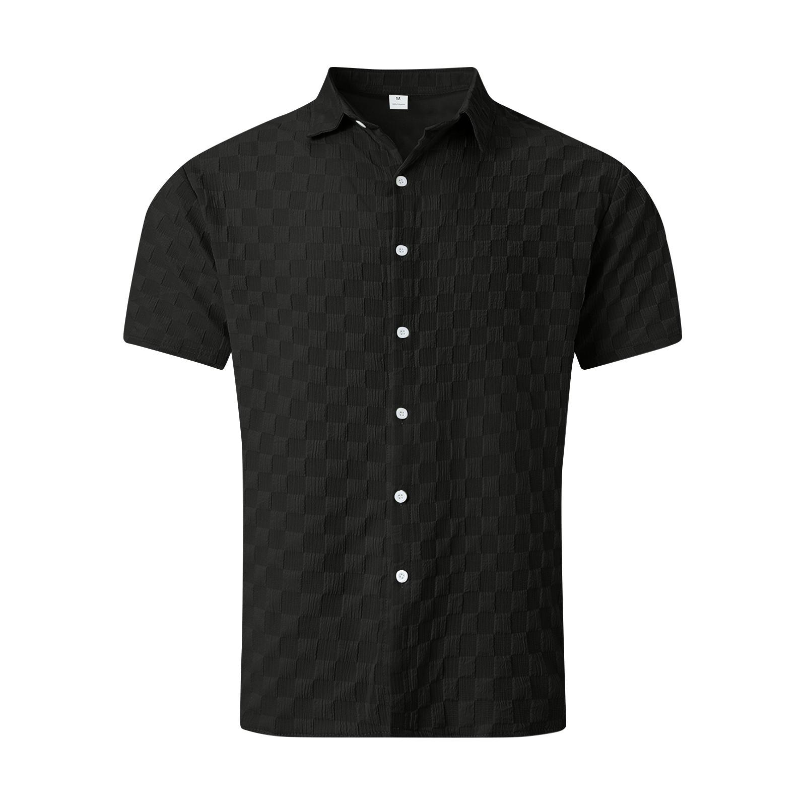 Men s Color Plaid Casual Loose Button Lapel Short Sleeve Shirt XL чорний
Men s Color Plaid Casual Loose Button Lapel Short Sleeve Shirt XL чорний
