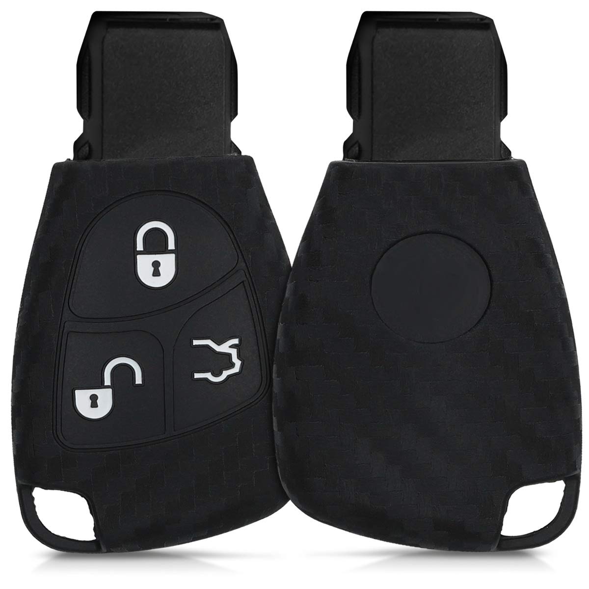 kwmobile Key Cover Compatible with: Mercedes Benz 2-3-Button Car Key Key Case - Protective Case Silicone Cover Soft Silicone Carbon Design
kwmobile Key Cover Compatible with: Mercedes Benz 2-3-Button Car Key Key Case - Protective Case Silicone Cover Soft Silicone Carbon Design
