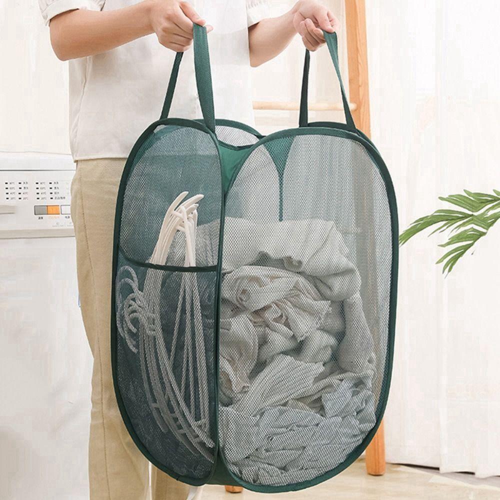 1Pcs Hollow Large Mesh Folding Dirty Clothes Bag Storage Basket Laundry Basket Laundry Hamper white-Horizontal
1Pcs Hollow Large Mesh Folding Dirty Clothes Bag Storage Basket Laundry Basket Laundry Hamper white-Horizontal