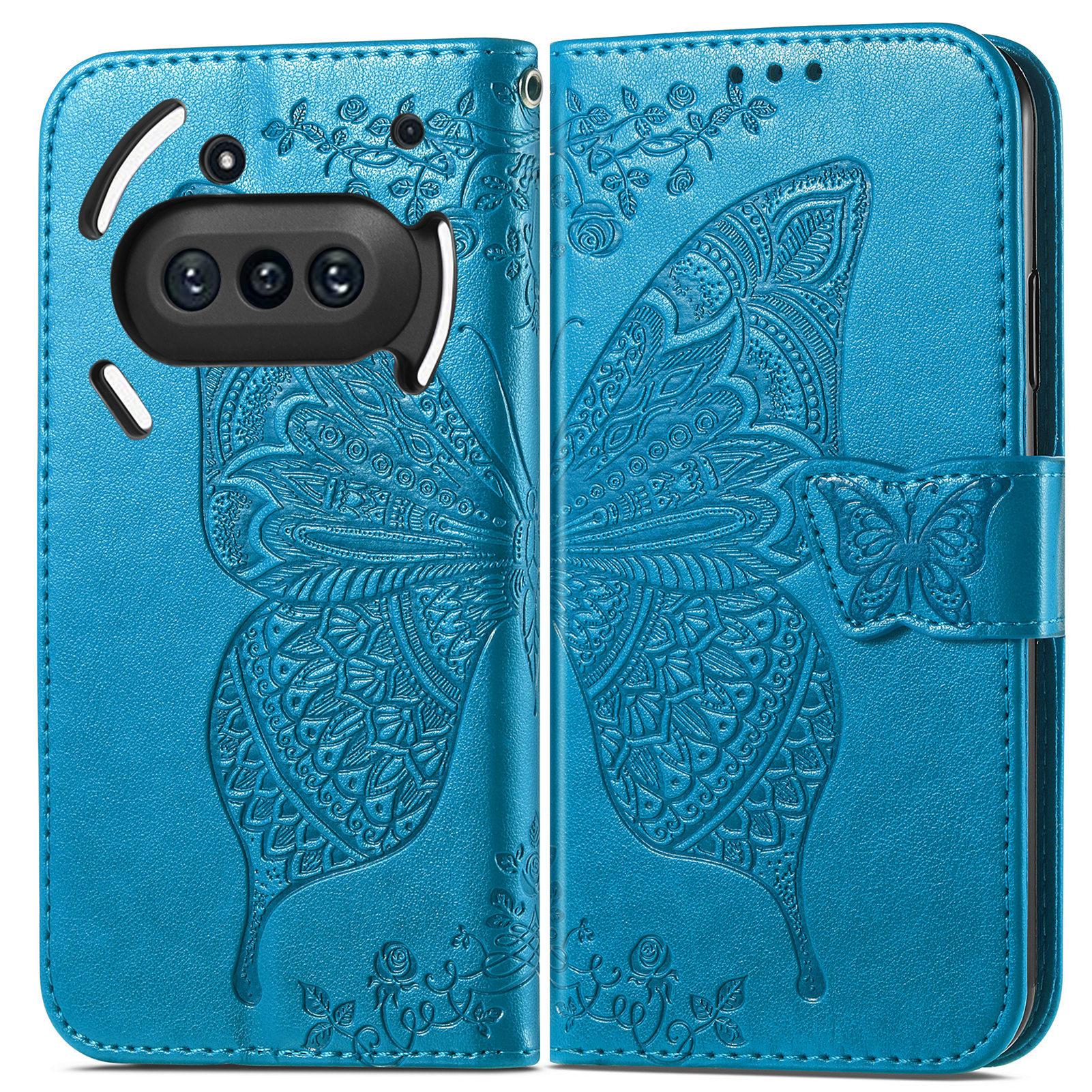 For Nothing Phone (3a) Case with Strap Butterfly Pattern PU Leather Wallet Phone Cover Blue
For Nothing Phone (3a) Case with Strap Butterfly Pattern PU Leather Wallet Phone Cover Blue