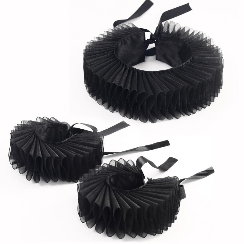 Ruff Collar Ruffled Cosplay Tie for Shirt Blouse Decorative Wristband False Collar Play Costume Accessories чорний
Ruff Collar Ruffled Cosplay Tie for Shirt Blouse Decorative Wristband False Collar Play Costume Accessories чорний