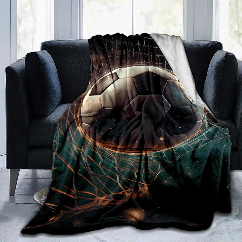 1pc Football Printing Lightweight Flannel Blanket, Comfortable and Warm Blanket, for Camping Sofa Bed and Couch Office, Suitable for Gift Bla 100x150cm
1pc Football Printing Lightweight Flannel Blanket, Comfortable and Warm Blanket, for Camping Sofa Bed and Couch Office, Suitable for Gift Bla 100x150cm