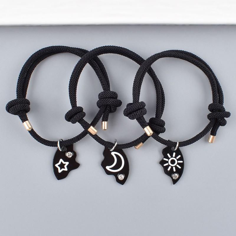 New Style Riyuexing Best Friends Three-person Splicing Bracelet Simple Fashionable Girlfriends Friendship Hand-crafted
New Style Riyuexing Best Friends Three-person Splicing Bracelet Simple Fashionable Girlfriends Friendship Hand-crafted