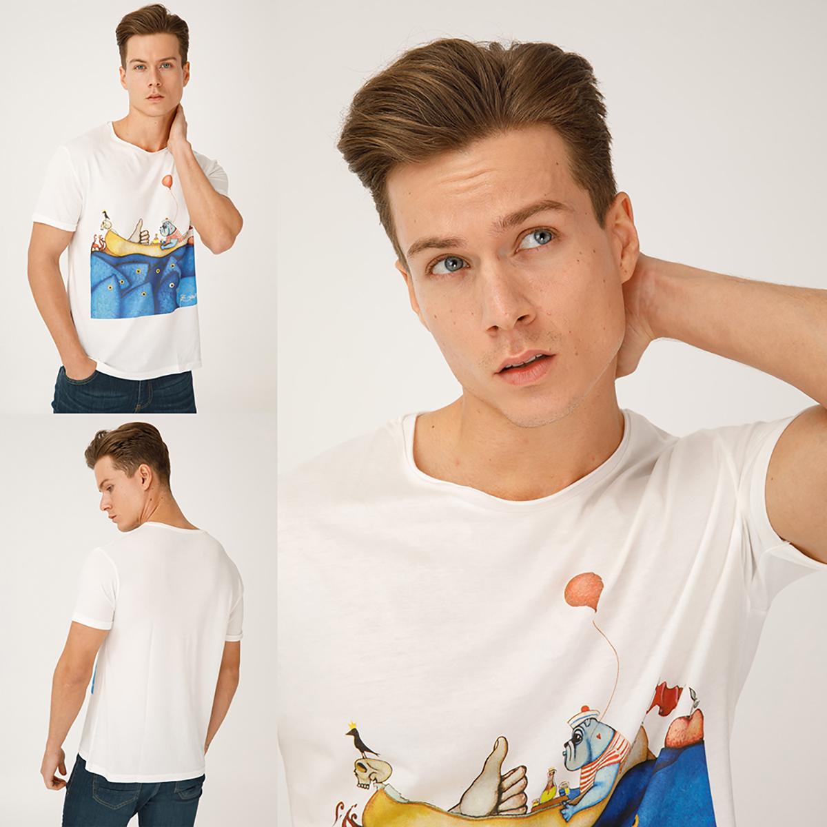 Biggdesign T-Shirt, Printed T-Shirt, Short Sleeve, Men s T-Shirt, Soft Cotton, Casual T-shirt S белый/синий
Biggdesign T-Shirt, Printed T-Shirt, Short Sleeve, Men s T-Shirt, Soft Cotton, Casual T-shirt S белый/синий