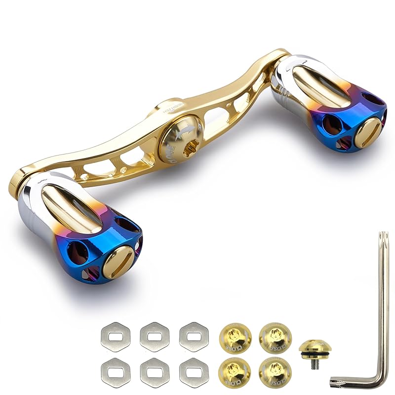 HEIGHTEN 88/90/115mm reel handle 22mm Equipped with knob SHIMANO Daiwa Abu common use bait reel for Aurora Series (88mm - gold)
HEIGHTEN 88/90/115mm reel handle 22mm Equipped with knob SHIMANO Daiwa Abu common use bait reel for Aurora Series (88mm - gold)