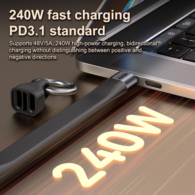 Pd 240W Usb4.0 40Gbps Type C Cable Keychain Portable Keychain Fast Data Transfer Short Keychain For Laptop Phone Tablet
Pd 240W Usb4.0 40Gbps Type C Cable Keychain Portable Keychain Fast Data Transfer Short Keychain For Laptop Phone Tablet
