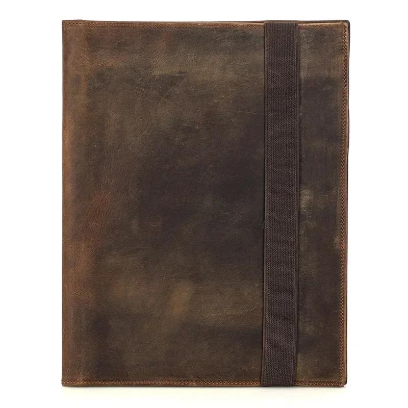Retro Notebook Briefcase Folder B5 Document Book Cover Business Crazy Horse Leather Contract File Organizer темно-коричневого кольору
Retro Notebook Briefcase Folder B5 Document Book Cover Business Crazy Horse Leather Contract File Organizer темно-коричневого кольору