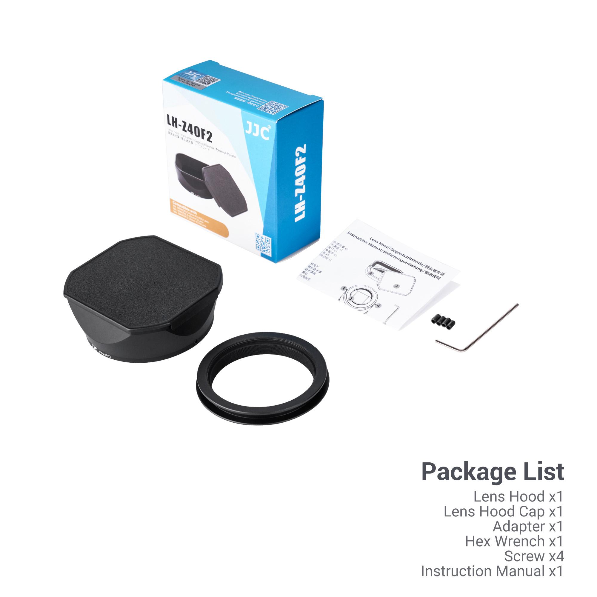 JJC Square Lens Hood For Nikon Z 40mm f/2 (SE) Nikon NIKKOR Z 26mmf/2.8 Lens Compatible with ZF Z5 Z50 Z7 Z6 Z9 Z8 Z7II camera чёрный
JJC Square Lens Hood For Nikon Z 40mm f/2 (SE) Nikon NIKKOR Z 26mmf/2.8 Lens Compatible with ZF Z5 Z50 Z7 Z6 Z9 Z8 Z7II camera чёрный