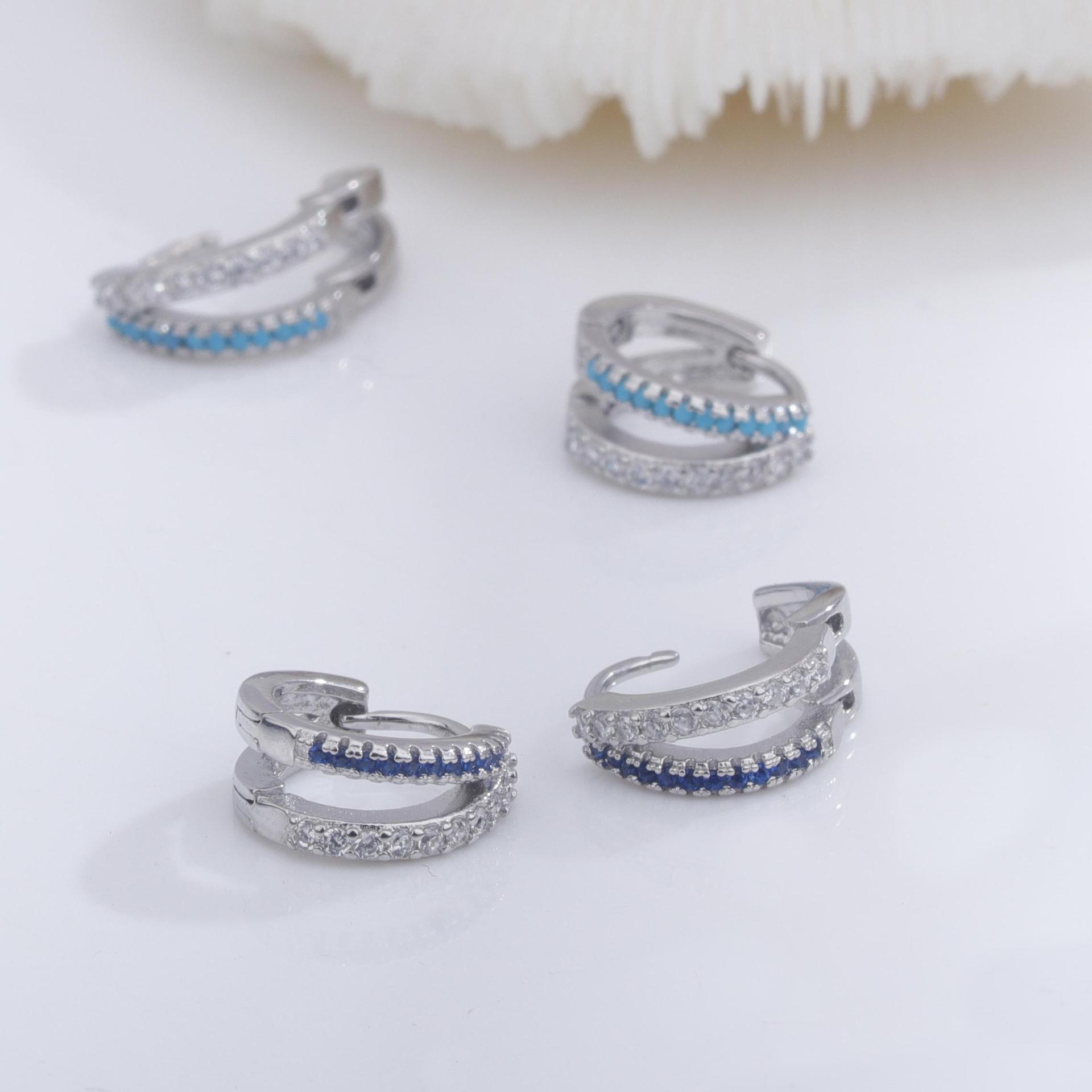 Unisex Turquoise Double-Layer Hoop Earrings with Blue Zircon - Stylish, Cool, and Light Luxury
Unisex Turquoise Double-Layer Hoop Earrings with Blue Zircon - Stylish, Cool, and Light Luxury