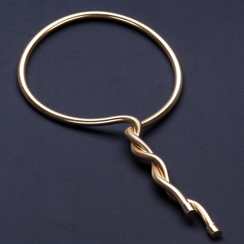 Retro Cross-border Metal Snake Bone Choker Necklace - Irregular, Exaggerated Design
Retro Cross-border Metal Snake Bone Choker Necklace - Irregular, Exaggerated Design