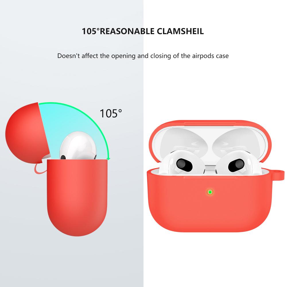 A060 Soft Silicone Earphone Cover for Apple AirPods 3,Shock-Absorbing Protective Case with Keychain Light Pink
A060 Soft Silicone Earphone Cover for Apple AirPods 3,Shock-Absorbing Protective Case with Keychain Light Pink