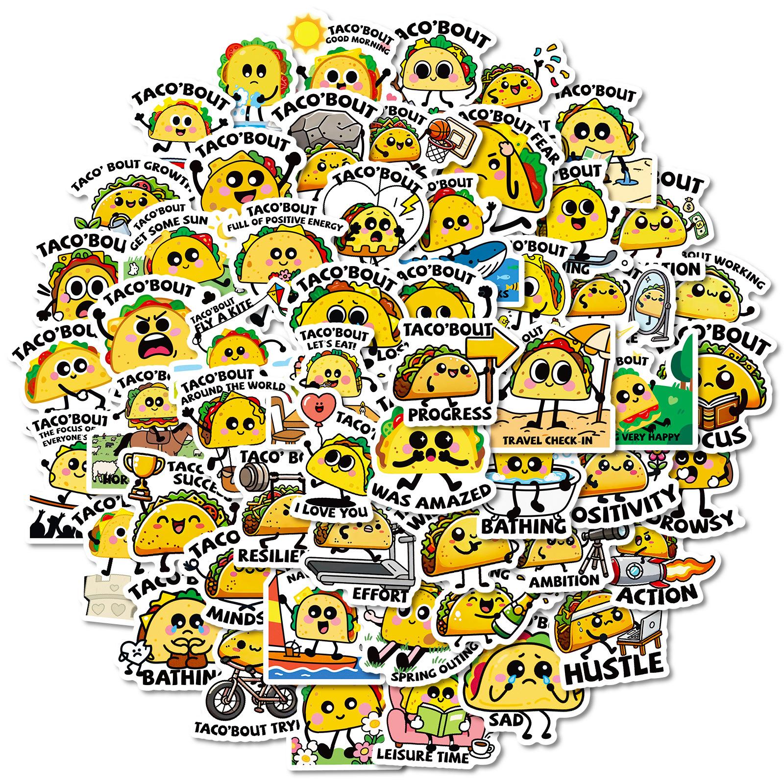 56 Cute Taco Text-On-Video Graphics Combined With Creative Cartoon Food Decoration Waterproof Stickers
56 Cute Taco Text-On-Video Graphics Combined With Creative Cartoon Food Decoration Waterproof Stickers