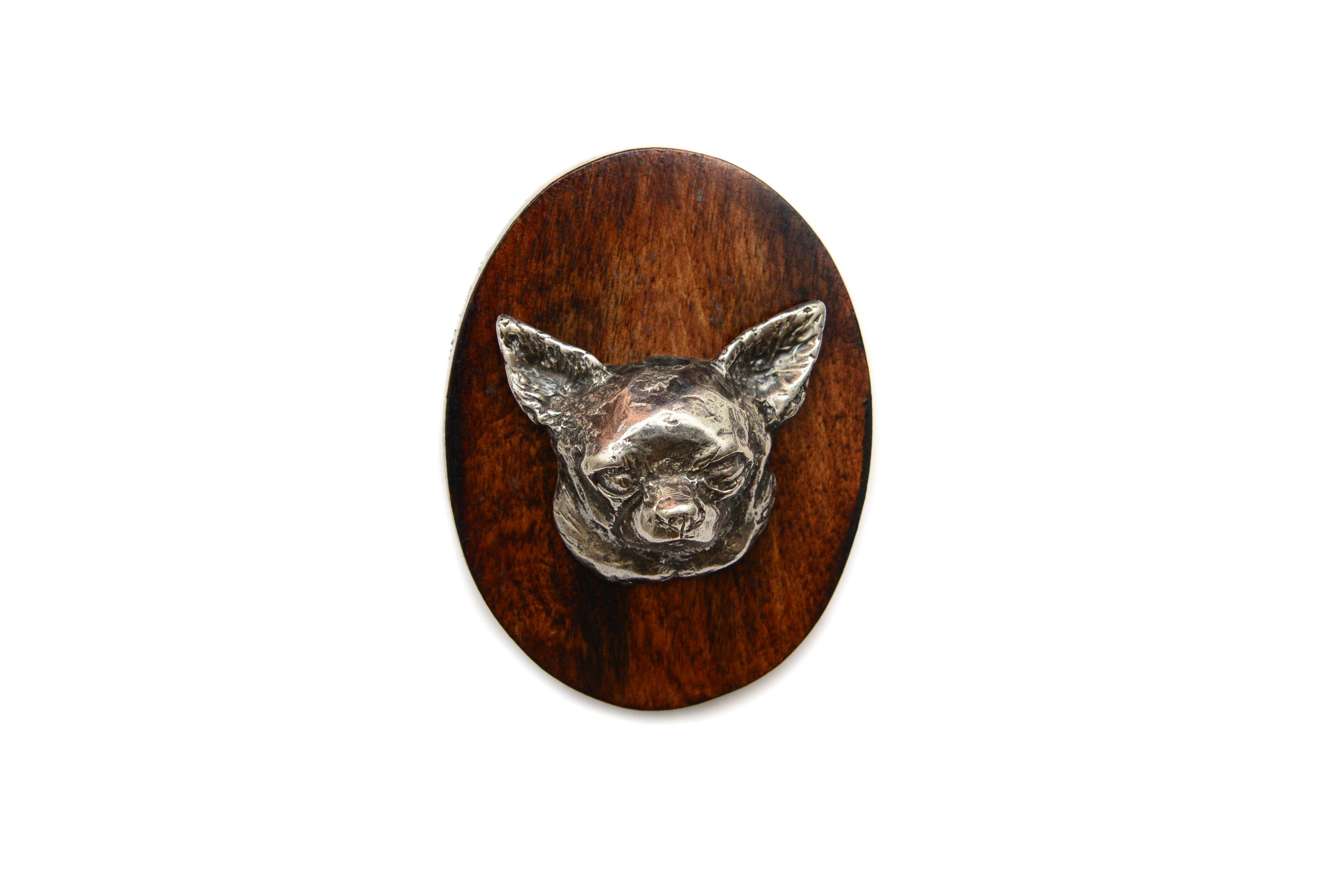 Chihuahua short-haired, Chihuahua smooth I - Dog show brooch, starter number clip, dog pin by Art-Dog коричневий
Chihuahua short-haired, Chihuahua smooth I - Dog show brooch, starter number clip, dog pin by Art-Dog коричневий