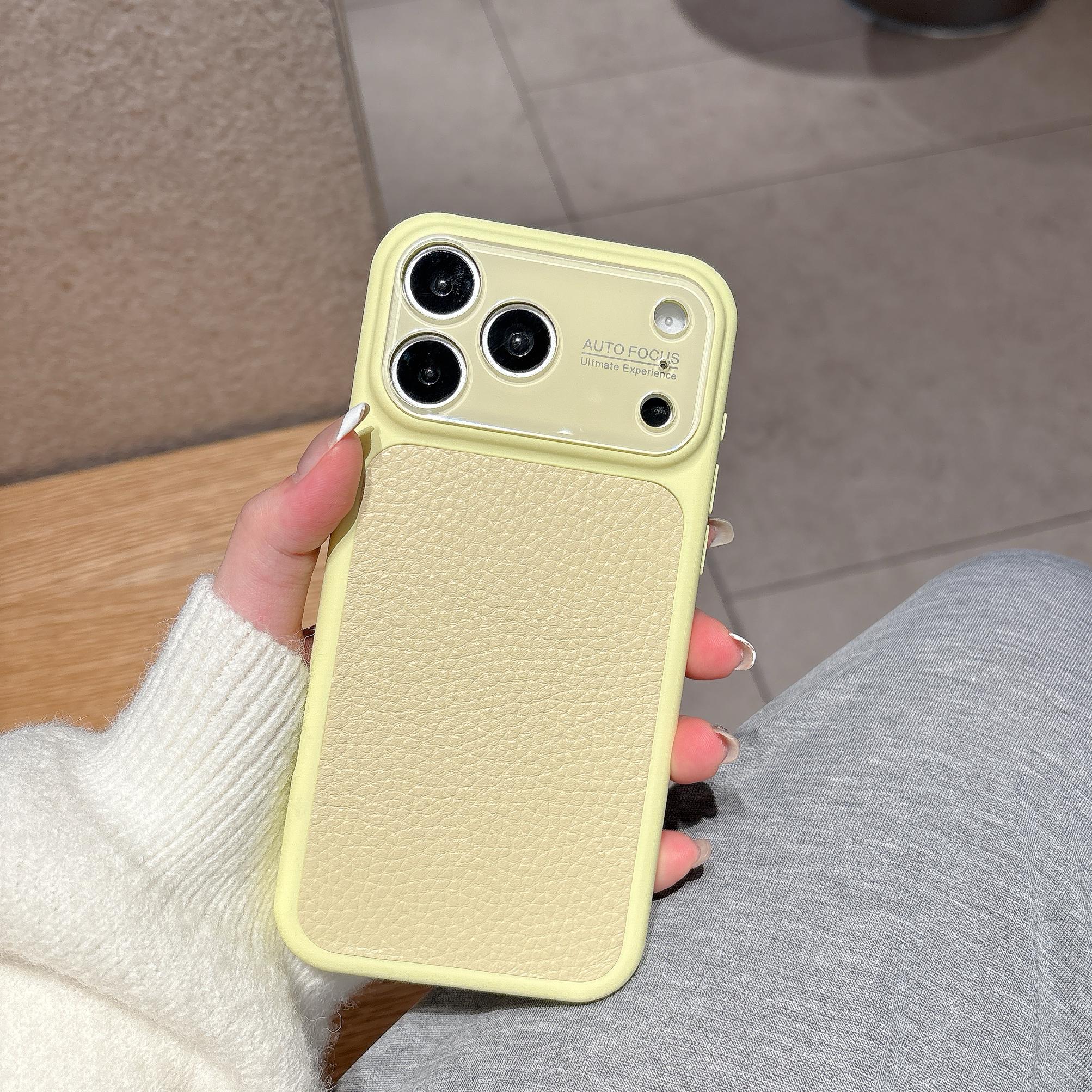 Tempered Glass Camera Protection Case For iPhone 17 16 15 Pro Max Simple Plain Leather Texture Anti-fall Bumper Phone Covers iPhone 15 жовтий
Tempered Glass Camera Protection Case For iPhone 17 16 15 Pro Max Simple Plain Leather Texture Anti-fall Bumper Phone Covers iPhone 15 жовтий