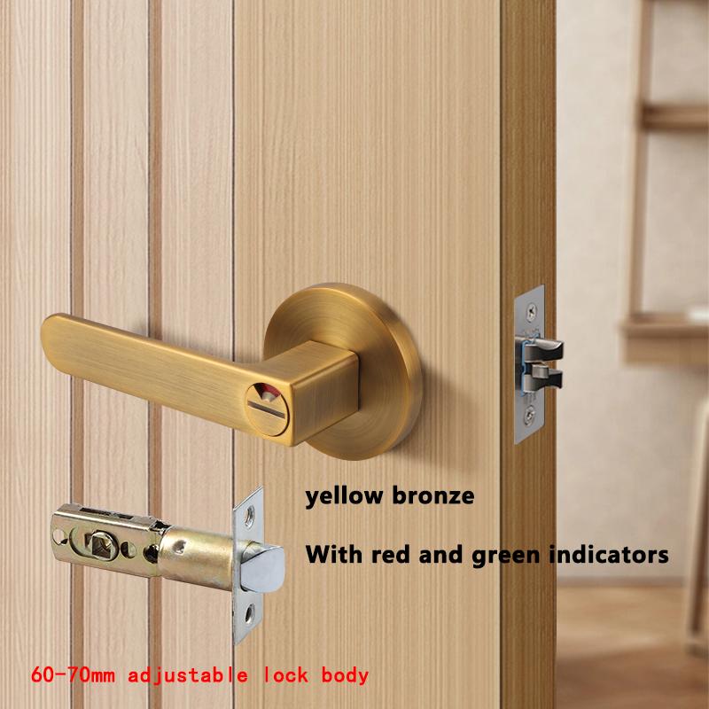 New Bathroom Red and Green Indicator Lock Indoor Door With Key Door Handle Lock Silent Household Single Tongue Handle Lock Other
New Bathroom Red and Green Indicator Lock Indoor Door With Key Door Handle Lock Silent Household Single Tongue Handle Lock Other