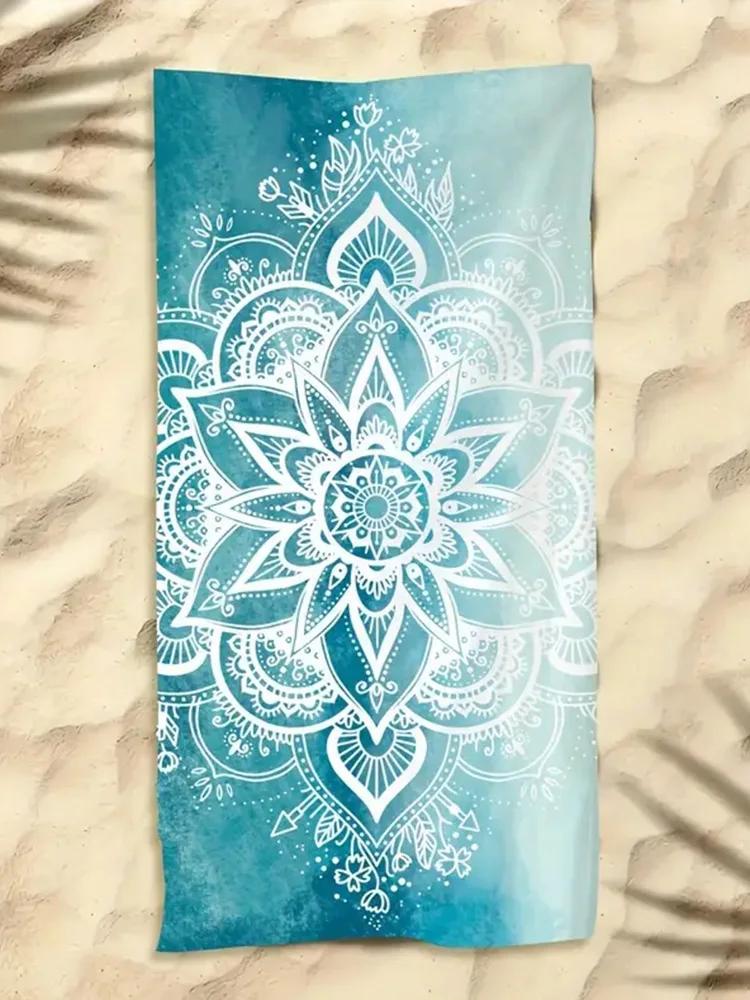 1 set of blue mandala beach towels, 90 * 180cm enlarged size, soft and skin friendly with strong water absorption W40*H60(CM)
1 set of blue mandala beach towels, 90 * 180cm enlarged size, soft and skin friendly with strong water absorption W40*H60(CM)