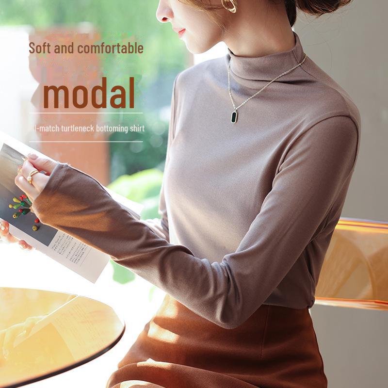 Women s Black Long-Sleeve Modal T-Shirt with Half-High Collar, Perfect for Spring, Autumn, and Winter XXL: 135-160 lbs чёрный
Women s Black Long-Sleeve Modal T-Shirt with Half-High Collar, Perfect for Spring, Autumn, and Winter XXL: 135-160 lbs чёрный