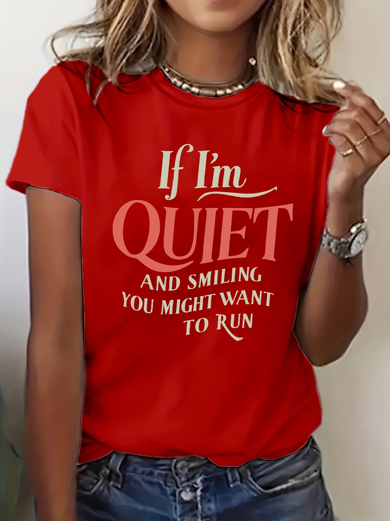 WomenS Casual Crew Neck TShirt with If Im Quiet Alphabet Graphic Print Season Womens Harajuku Short Sleeve Casual 4XL
WomenS Casual Crew Neck TShirt with If Im Quiet Alphabet Graphic Print Season Womens Harajuku Short Sleeve Casual 4XL