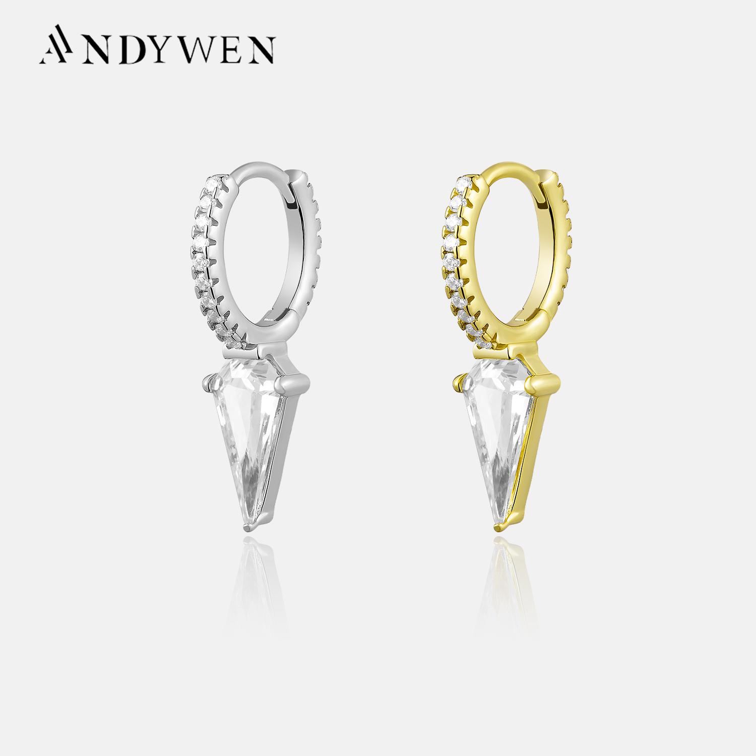 ANDYWEN, стерлингового серебра 925 пробы, три длинные треугольные серьги-капли, женские круглые петли, пирсинг, клипсы, ювелирные изделия M
ANDYWEN, стерлингового серебра 925 пробы, три длинные треугольные серьги-капли, женские круглые петли, пирсинг, клипсы, ювелирные изделия M