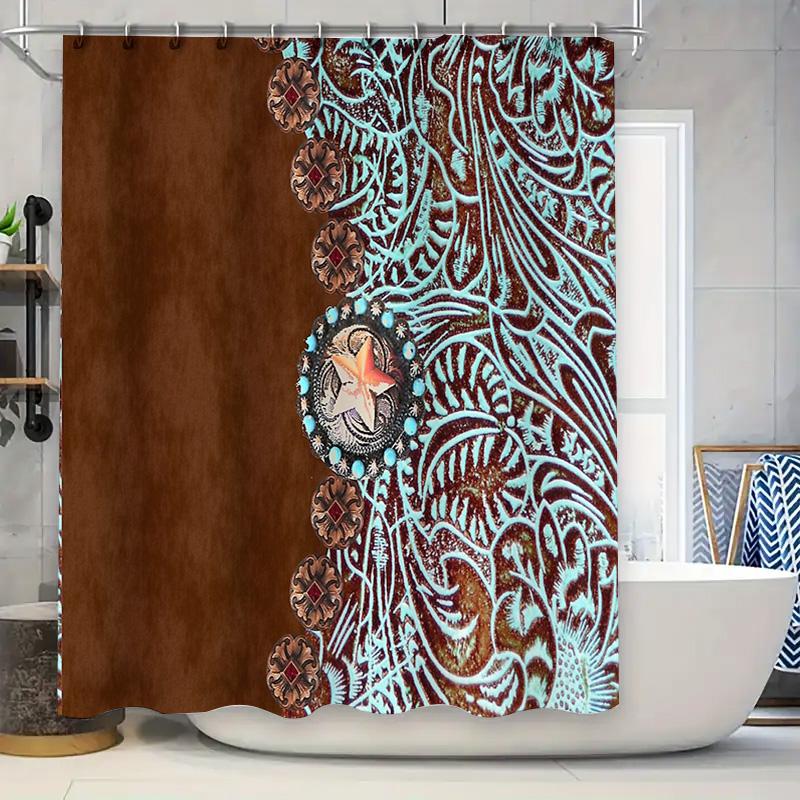 Rustic Western Shower Curtain Teal Turquoise Southwestern Cowgirl Farmhouse Bathroom Decor Vintage Floral Print Backdrop W60H190(CM)-1 Pcs
Rustic Western Shower Curtain Teal Turquoise Southwestern Cowgirl Farmhouse Bathroom Decor Vintage Floral Print Backdrop W60H190(CM)-1 Pcs