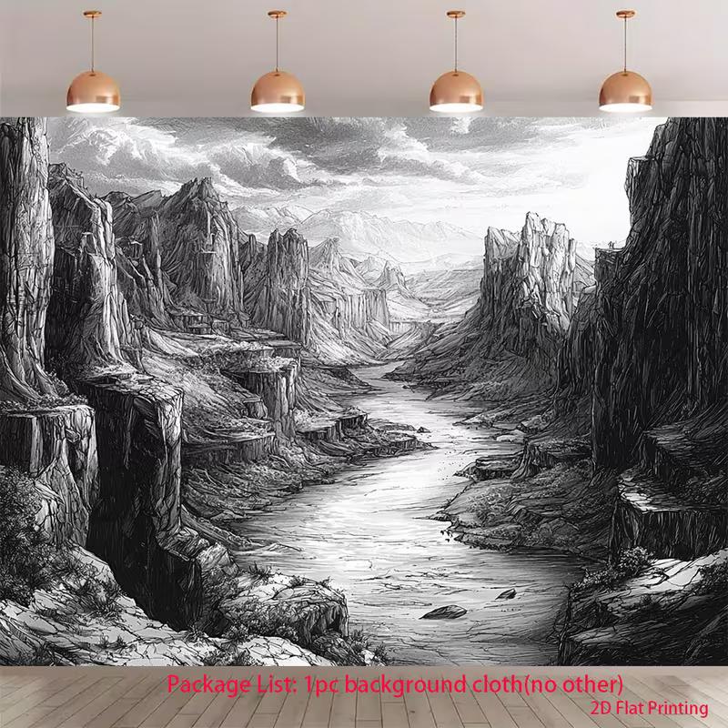 2D Monochrome River Canyon Backdrop Pencil Sketch Style Photography Background Cloth 47.2x31.5inch/120*80cm
2D Monochrome River Canyon Backdrop Pencil Sketch Style Photography Background Cloth 47.2x31.5inch/120*80cm