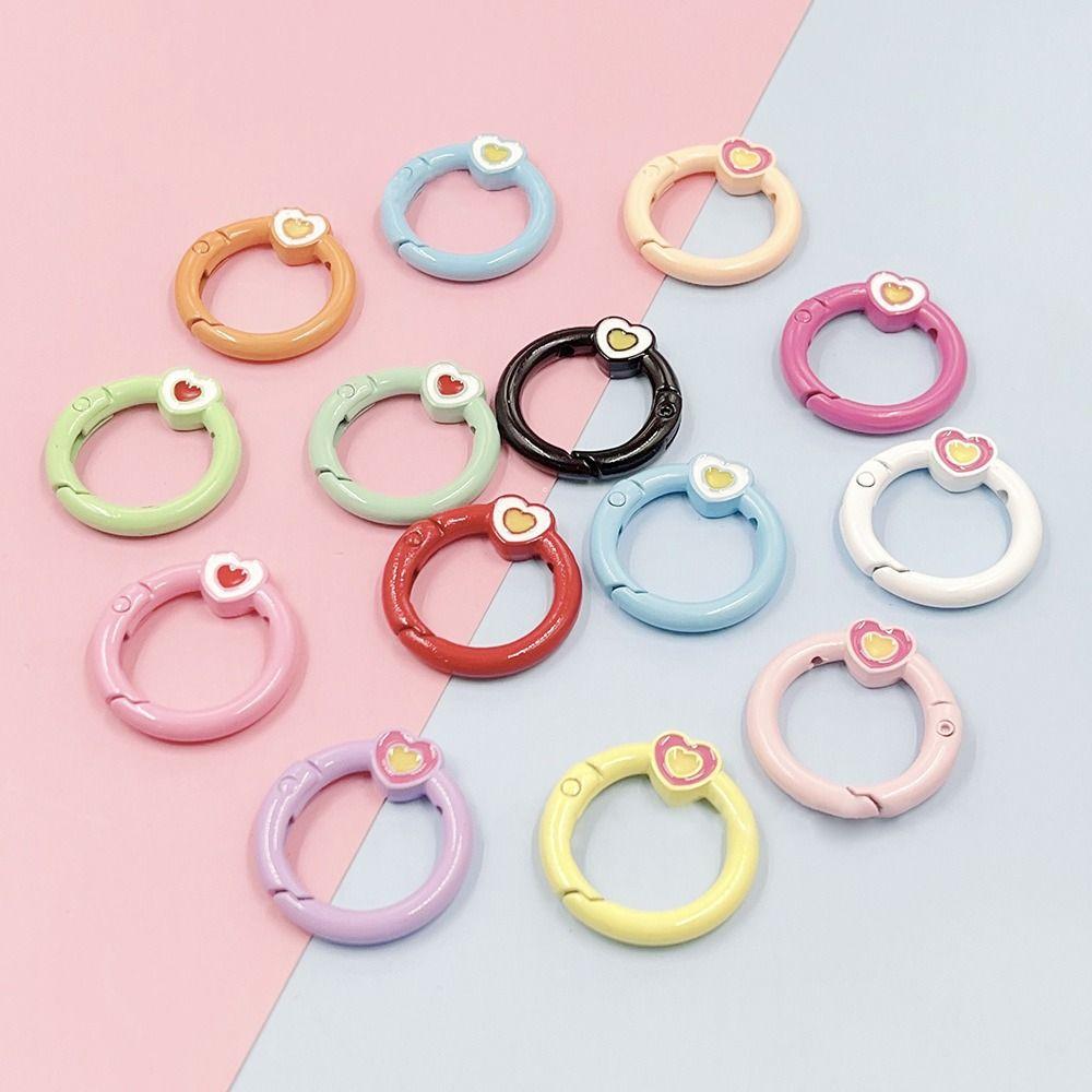 Heart-shaped Spring Buckle DIY Circular Ring Buckle Sweet Spring Snap Clips Bag чорний
Heart-shaped Spring Buckle DIY Circular Ring Buckle Sweet Spring Snap Clips Bag чорний