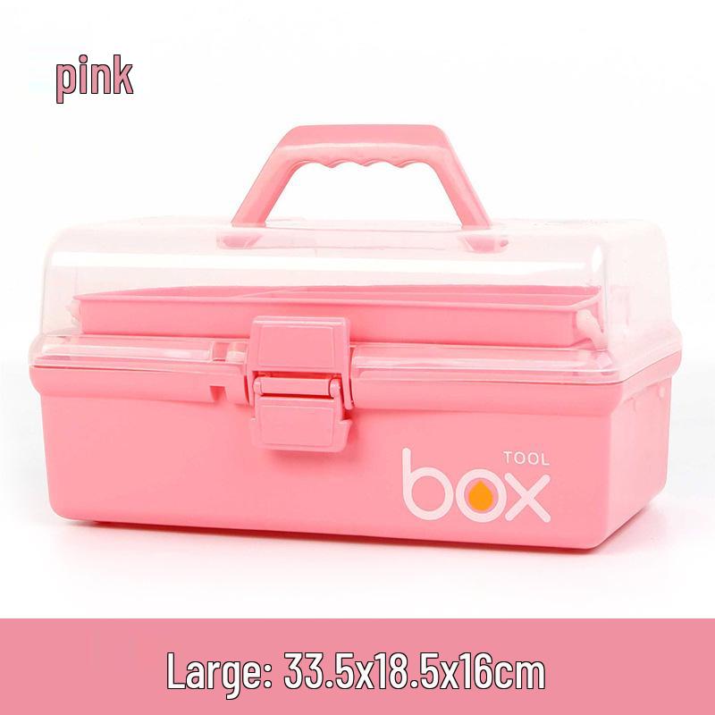 Portable Three-Layer Art Supplies Storage Box for Students and Artists розовый
Portable Three-Layer Art Supplies Storage Box for Students and Artists розовый