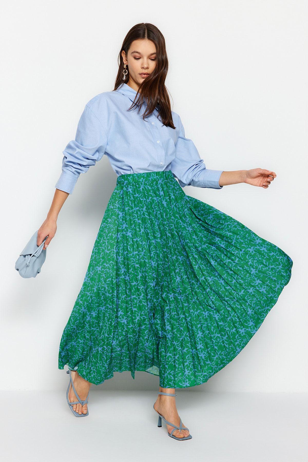 Women s Style Hijab Skirt Green Floral Patterned Pleated Woven Skirt with Elastic Waist XS
Women s Style Hijab Skirt Green Floral Patterned Pleated Woven Skirt with Elastic Waist XS