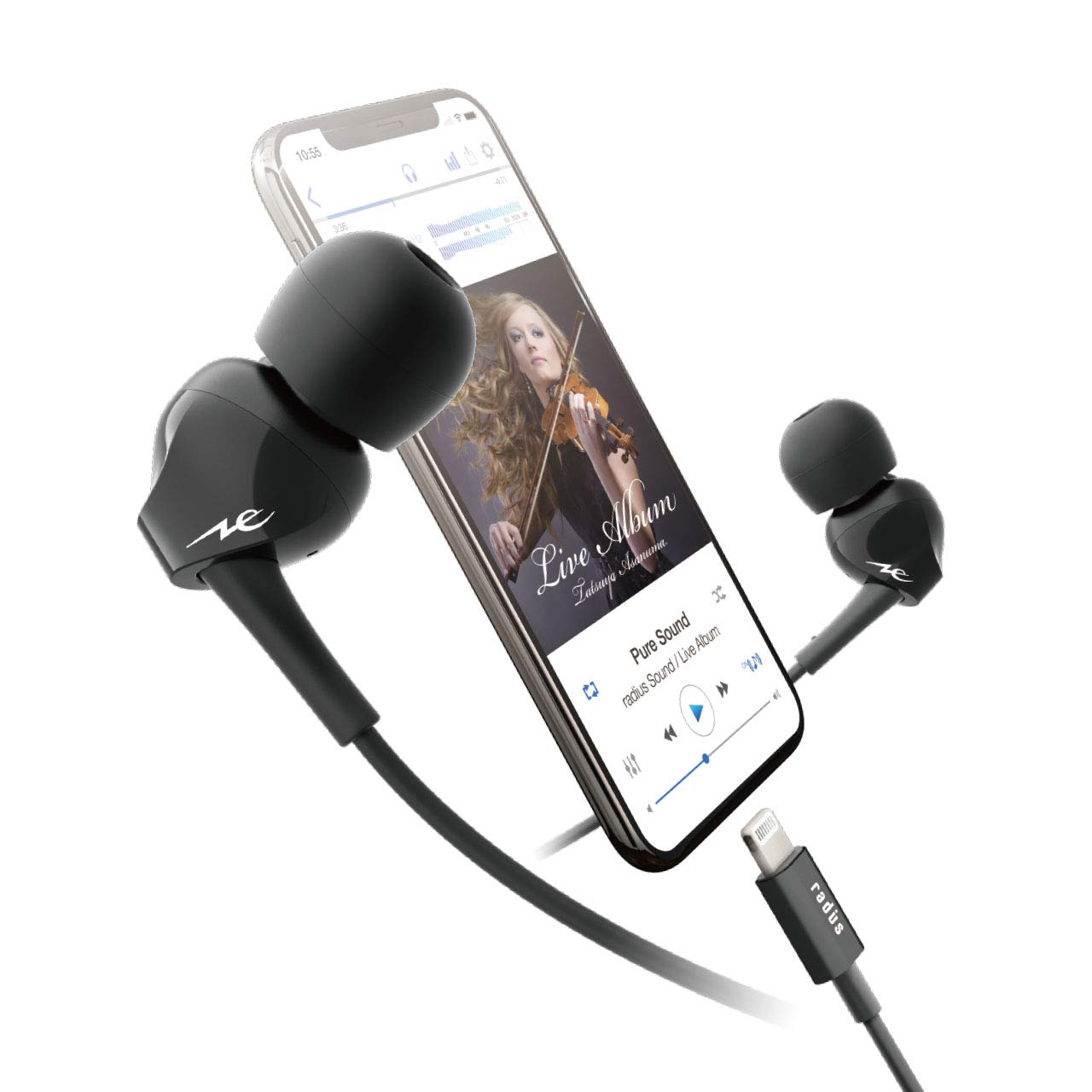 Radius radius iPhone Ne Lightning connector direct connection Lightning earphones Dynamic driver Canal type iOS MFi certified HP-N200L earphones
Radius radius iPhone Ne Lightning connector direct connection Lightning earphones Dynamic driver Canal type iOS MFi certified HP-N200L earphones
