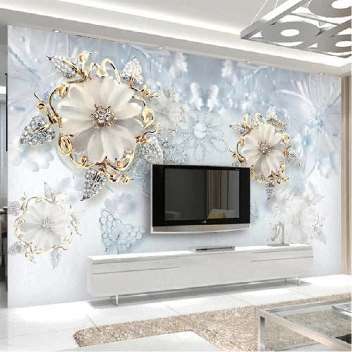 Wallpaper Modern Simple Jewel Diamond Flower Mural Fresco Living Room Tv Sofa Bedroom Wall Paper 200 cm(W) x 140 cm(H)
Wallpaper Modern Simple Jewel Diamond Flower Mural Fresco Living Room Tv Sofa Bedroom Wall Paper 200 cm(W) x 140 cm(H)