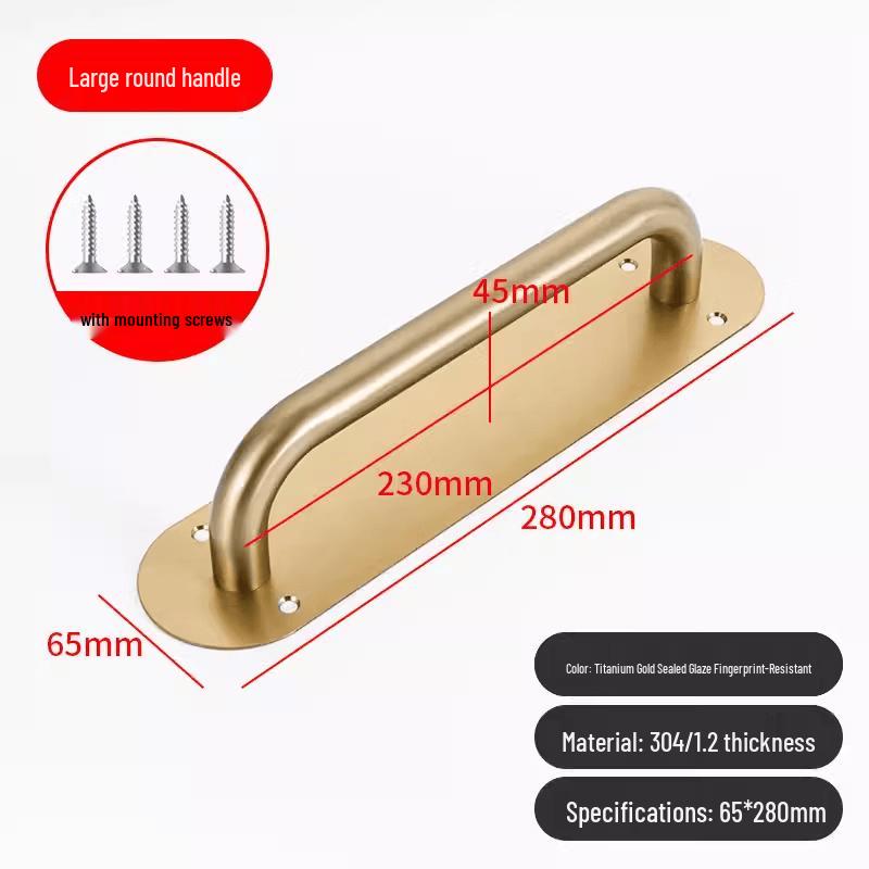 Titanium Gold 304 Stainless Steel Large Round Sliding Door Handle
Titanium Gold 304 Stainless Steel Large Round Sliding Door Handle