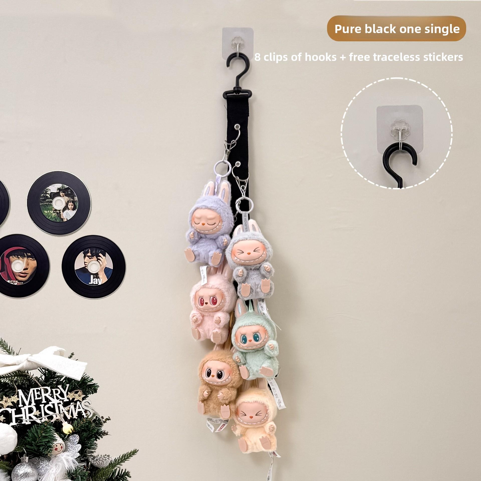 Мультяшный плюшевый органайзер для хранения кукол, настенный, с крючками Doll storage strap чёрный
Мультяшный плюшевый органайзер для хранения кукол, настенный, с крючками Doll storage strap чёрный