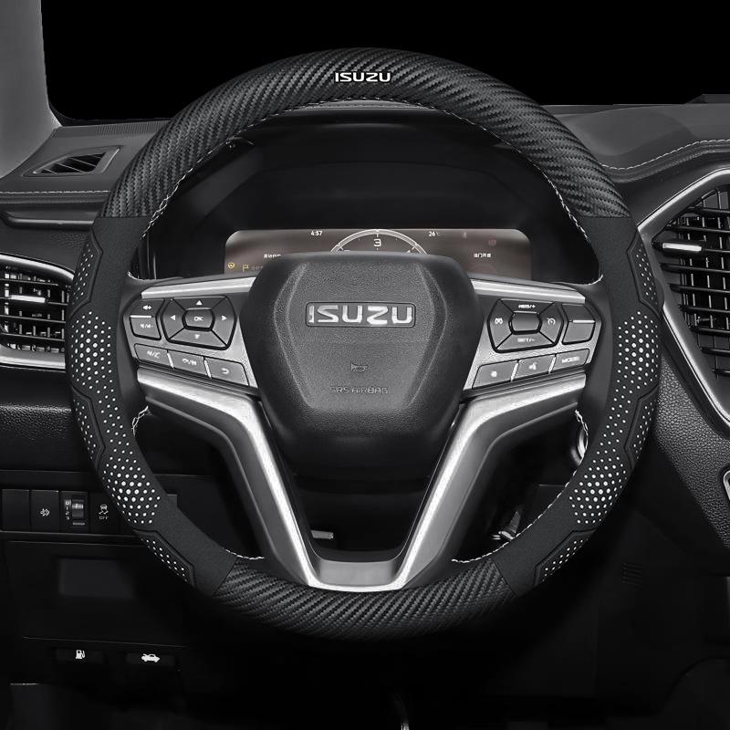 For ISUZU D-MAX V-CROSS Mu-X TAGA Carbon fiber Suede Microfiber Leather Anti-slip Car Steering Wheel Cover Auto Accessories
For ISUZU D-MAX V-CROSS Mu-X TAGA Carbon fiber Suede Microfiber Leather Anti-slip Car Steering Wheel Cover Auto Accessories