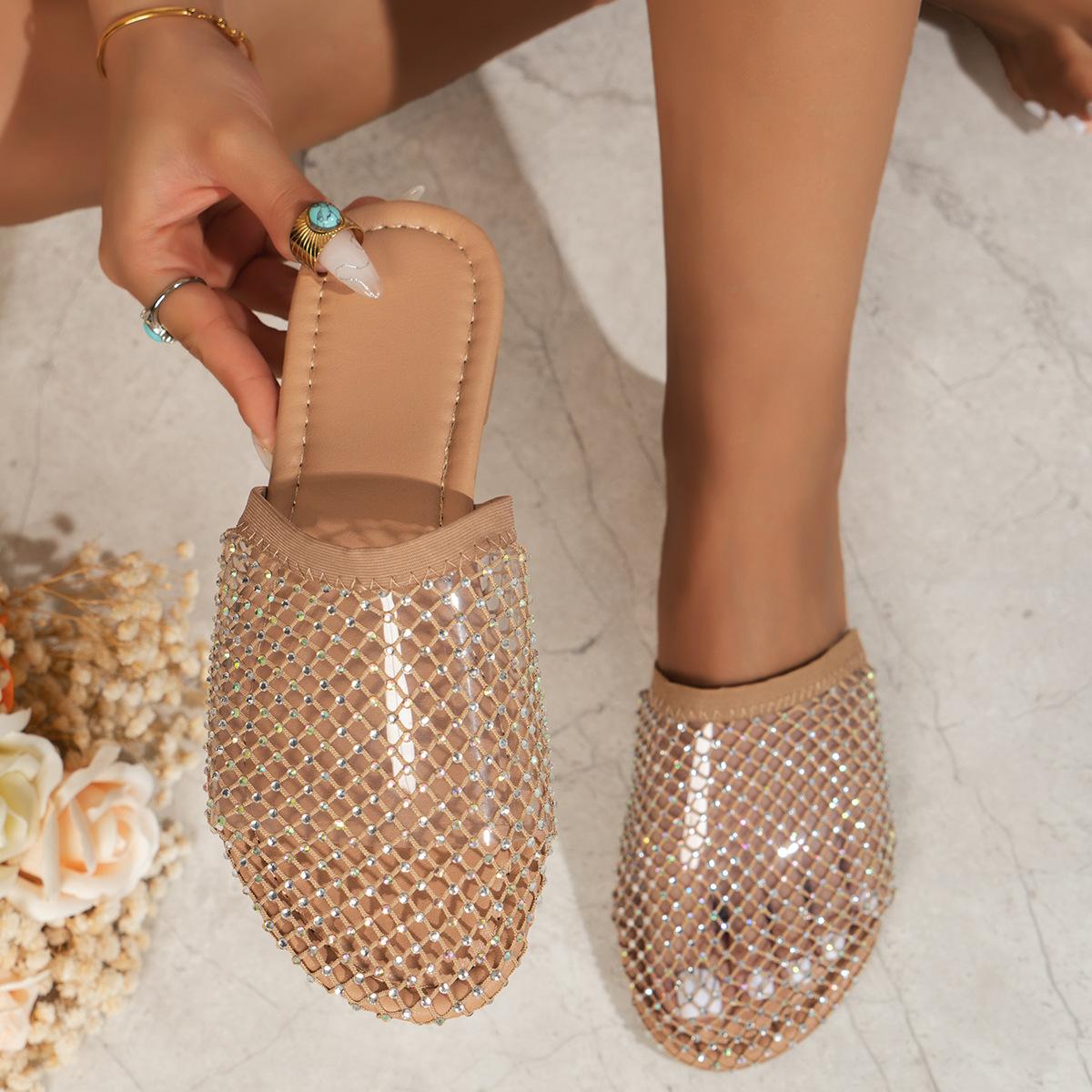 Літні нові шльопанці на плоскій підошві сітчасті дихаючі рибальська сітка сексуальні круті шльопанці баотоу порожнисті стрази пляжні круті шльопанці 43 золотий
Літні нові шльопанці на плоскій підошві сітчасті дихаючі рибальська сітка сексуальні круті шльопанці баотоу порожнисті стрази пляжні круті шльопанці 43 золотий