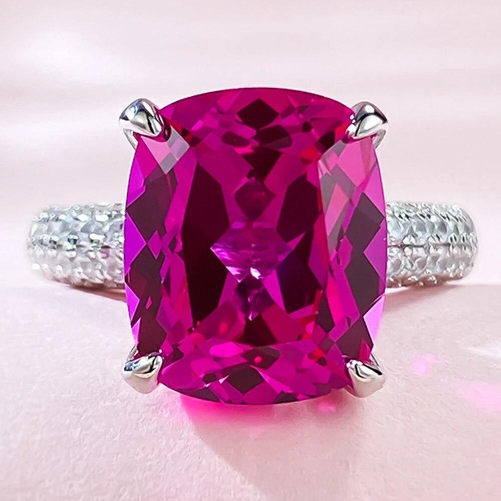 Vintage 925 Sterling Silver 10*12MM Ruby High Carbon Diamond Gemstone Cocktail Party Ring for Women Engagement Jewelry
Vintage 925 Sterling Silver 10*12MM Ruby High Carbon Diamond Gemstone Cocktail Party Ring for Women Engagement Jewelry