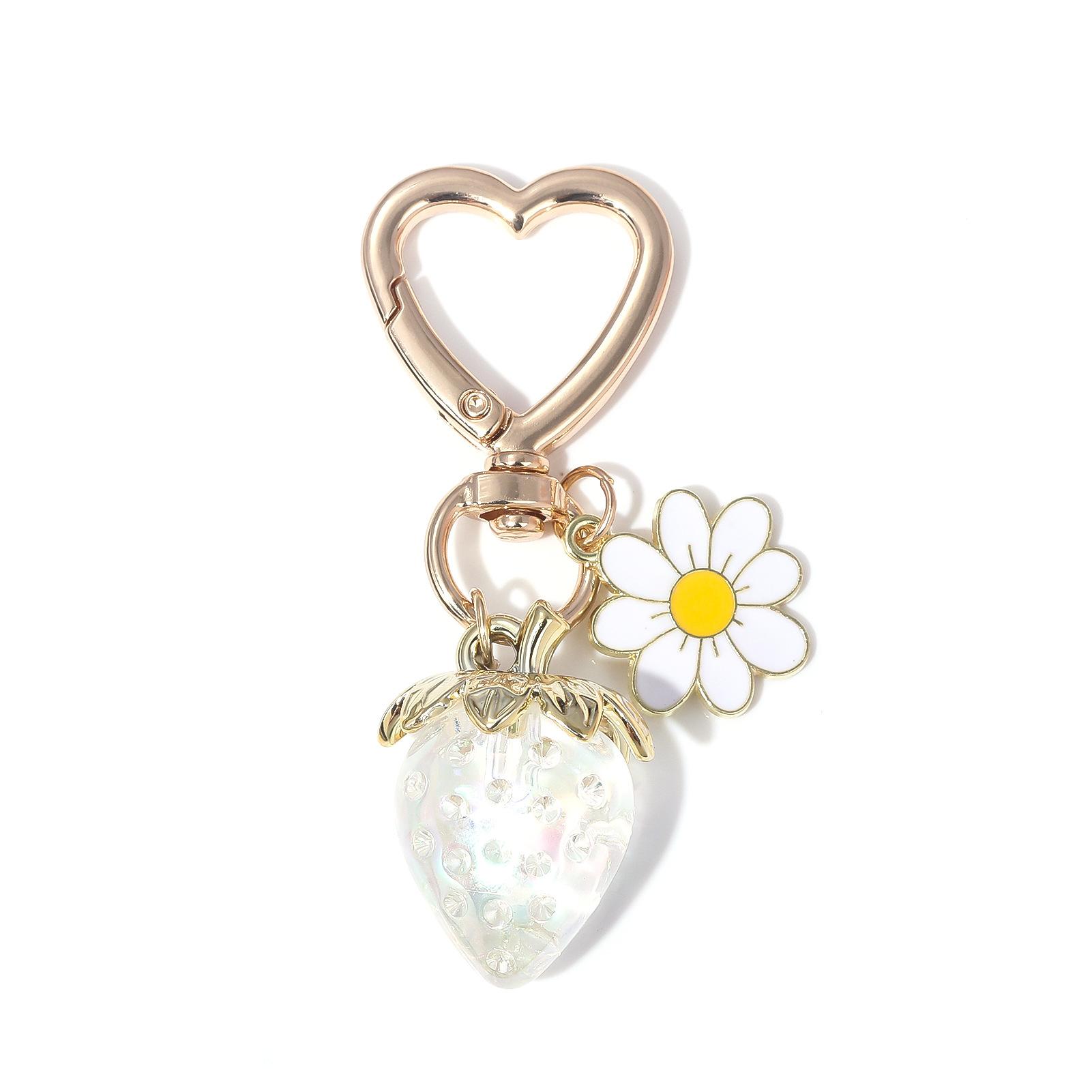 Ins hot Strawberry Keychain Keyring Stylish Pendant Key chain Flower Keyring Ornament Backpack Pendants Gift for Fashion Jewelry
Ins hot Strawberry Keychain Keyring Stylish Pendant Key chain Flower Keyring Ornament Backpack Pendants Gift for Fashion Jewelry