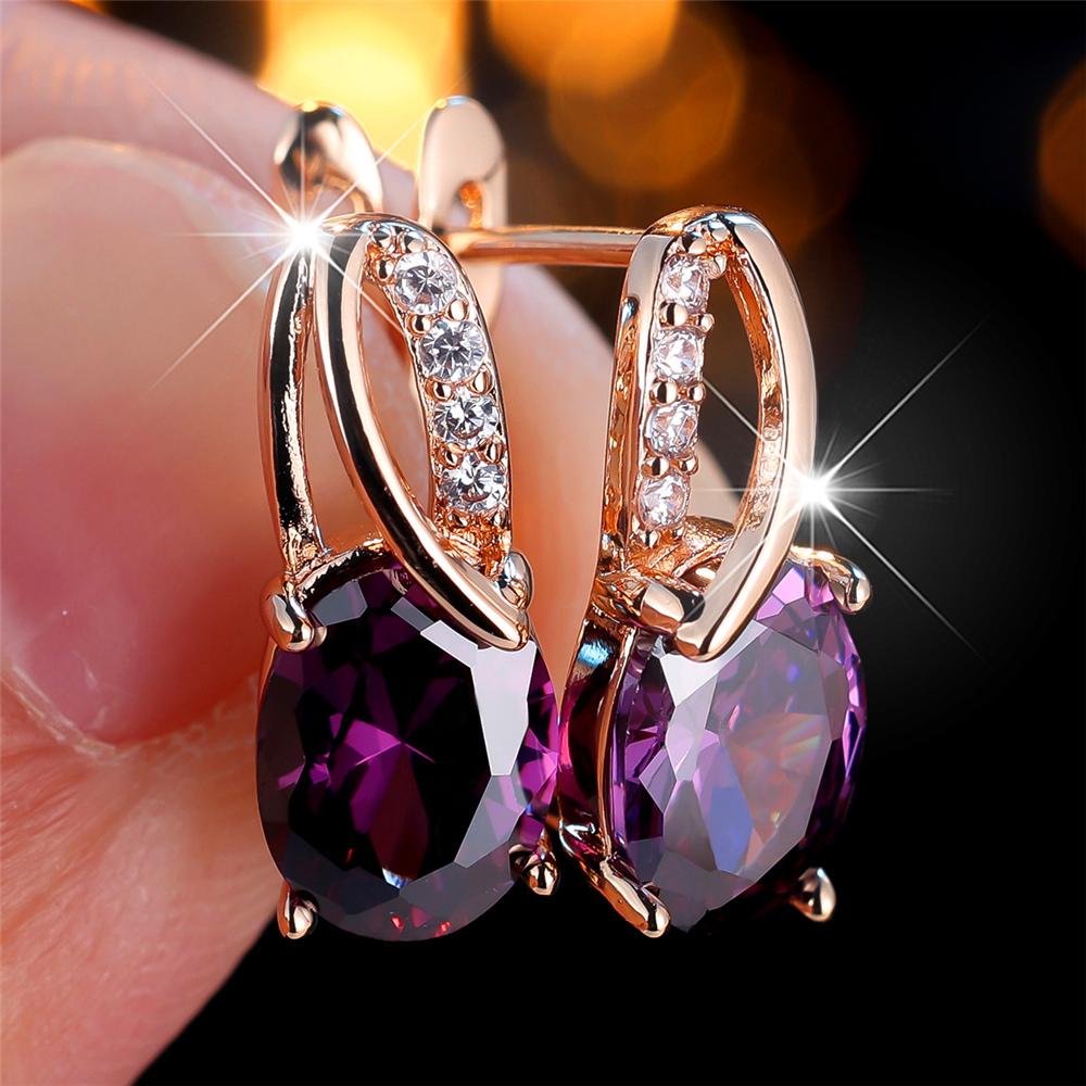 Luxury Female Purple Oval Zircon Stone Hoop Earrings Fashion Gold Color Wedding For Women фіолетовий
Luxury Female Purple Oval Zircon Stone Hoop Earrings Fashion Gold Color Wedding For Women фіолетовий