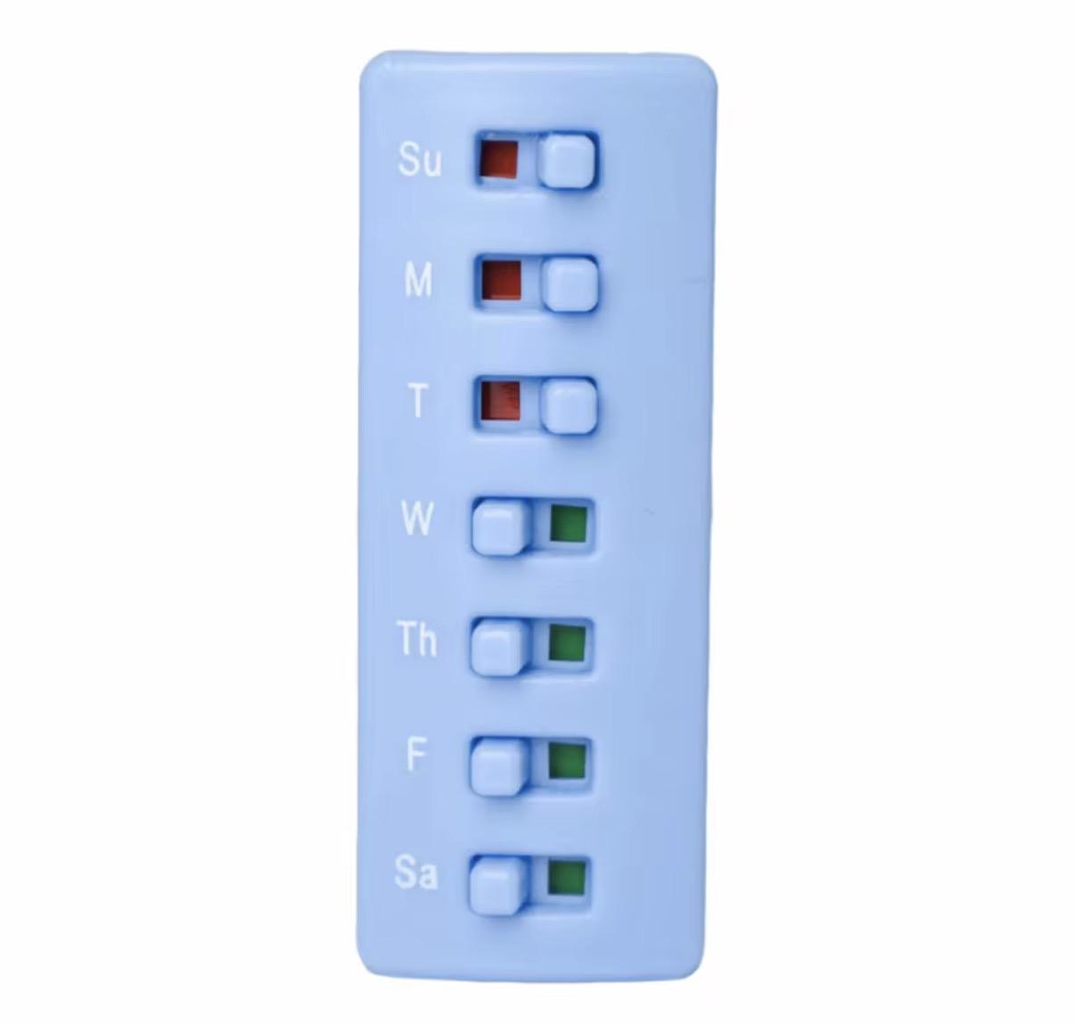 Weekly Medication Checker Pill Reminder Tool Medication Tracking Weekly Organizer White Blue синій
Weekly Medication Checker Pill Reminder Tool Medication Tracking Weekly Organizer White Blue синій