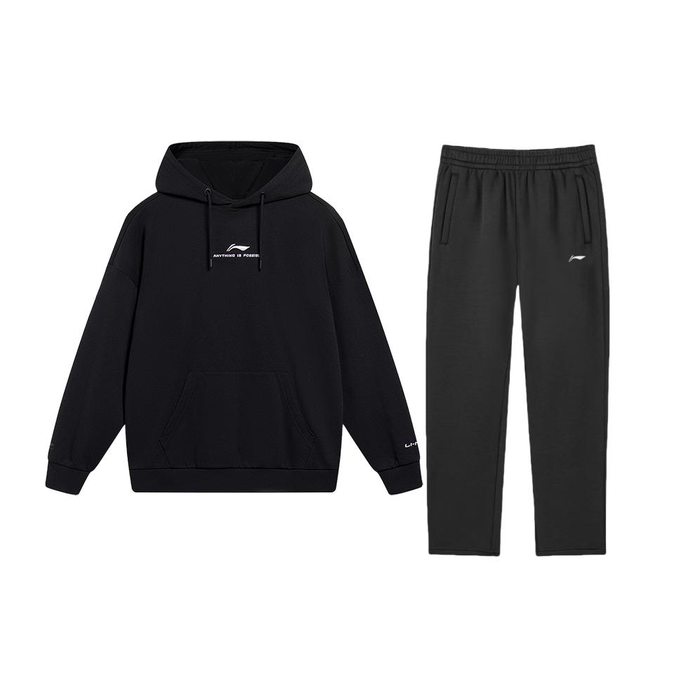 Li-Ning Embroidered Logo Letter Pattern Long Sleeve Hooded Top And Versatile Long Pants Sweatshirt Set Men Sets Black AWDUC41-1+AKLU949-1 L
Li-Ning Embroidered Logo Letter Pattern Long Sleeve Hooded Top And Versatile Long Pants Sweatshirt Set Men Sets Black AWDUC41-1+AKLU949-1 L