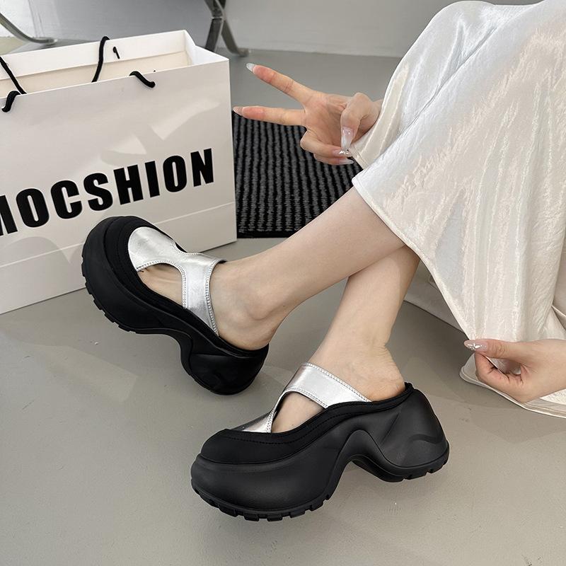 Summer muffin platform sandals women s baotou 2025 new hollow breathable casual height increase half drag 40 срібний
Summer muffin platform sandals women s baotou 2025 new hollow breathable casual height increase half drag 40 срібний