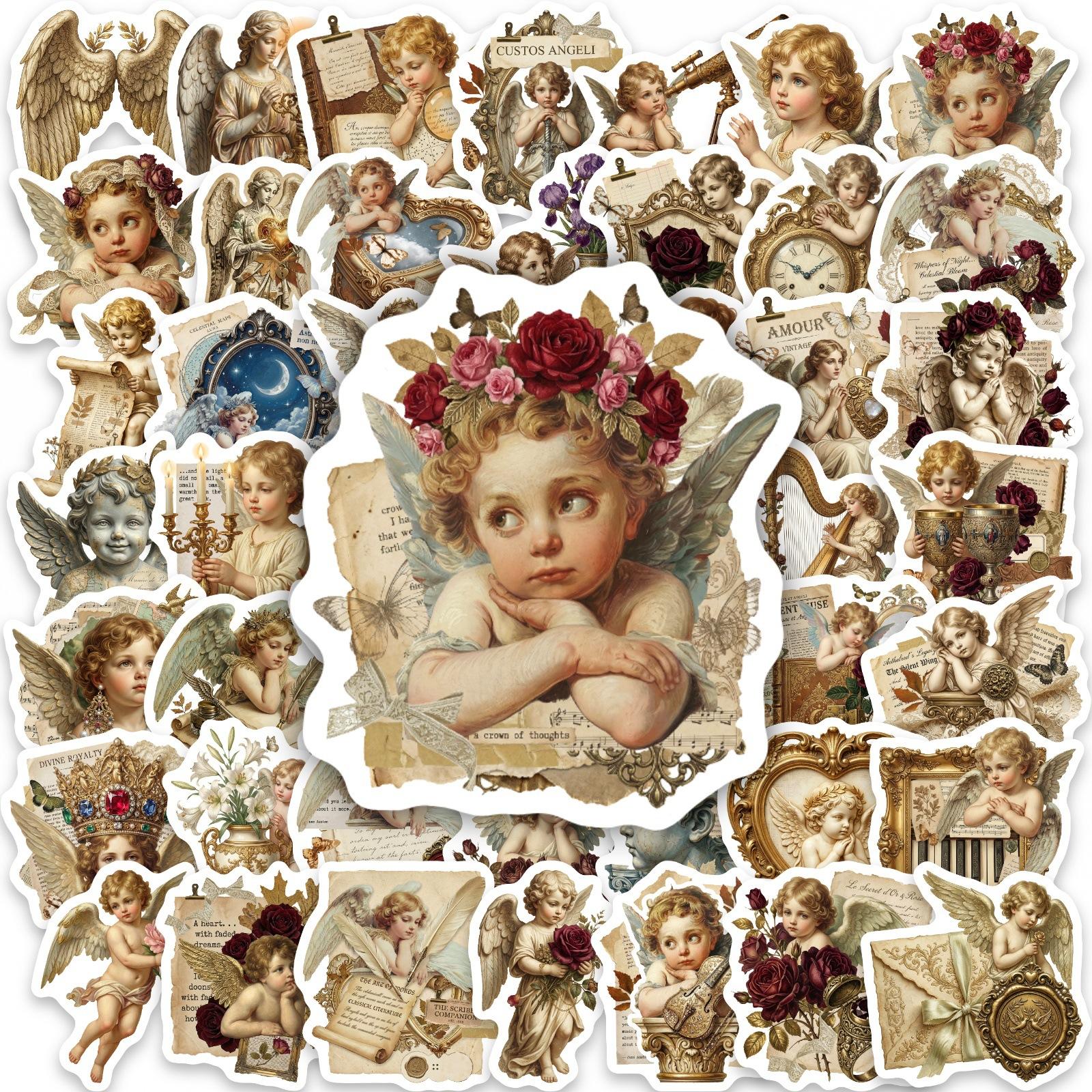 European Classical Myth Angel Sticker Set 50 Non-Repeating Hand Account Collage Luggage Mobile Phone Decorative Stickers
European Classical Myth Angel Sticker Set 50 Non-Repeating Hand Account Collage Luggage Mobile Phone Decorative Stickers