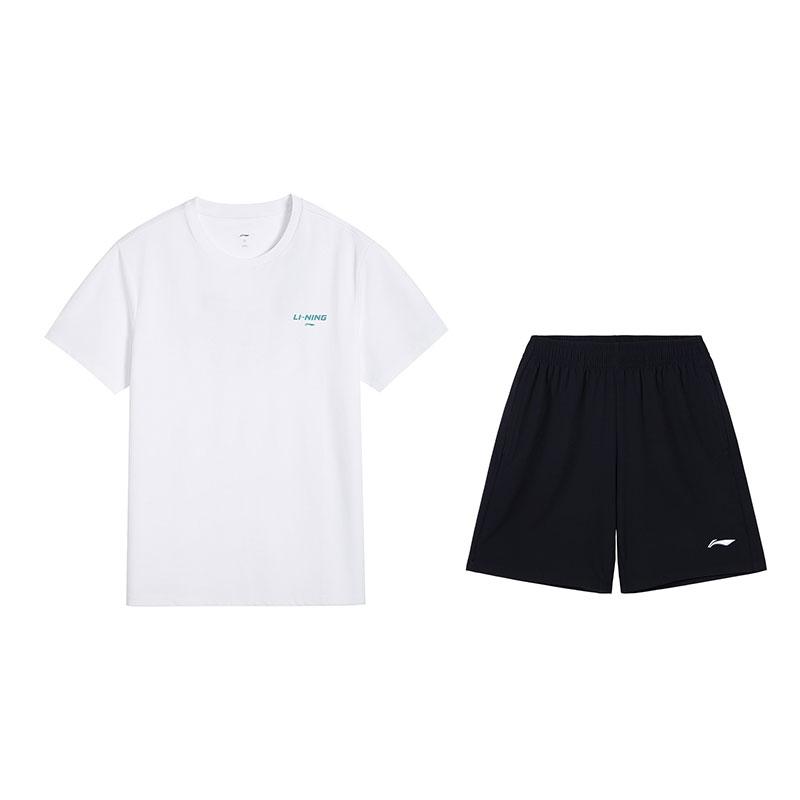 Li-Ning Versatile Short Sleeve Comfortable Shorts Casual Sports Set Men sets White Black W879-2+W685-1 S
Li-Ning Versatile Short Sleeve Comfortable Shorts Casual Sports Set Men sets White Black W879-2+W685-1 S