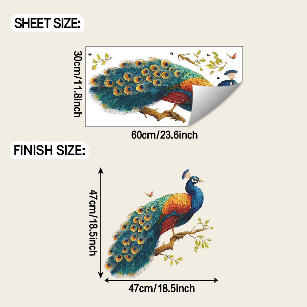 Декоративные наклейки на стену для прихожей кабинета «Павлин на ветке»
Декоративные наклейки на стену для прихожей кабинета «Павлин на ветке»