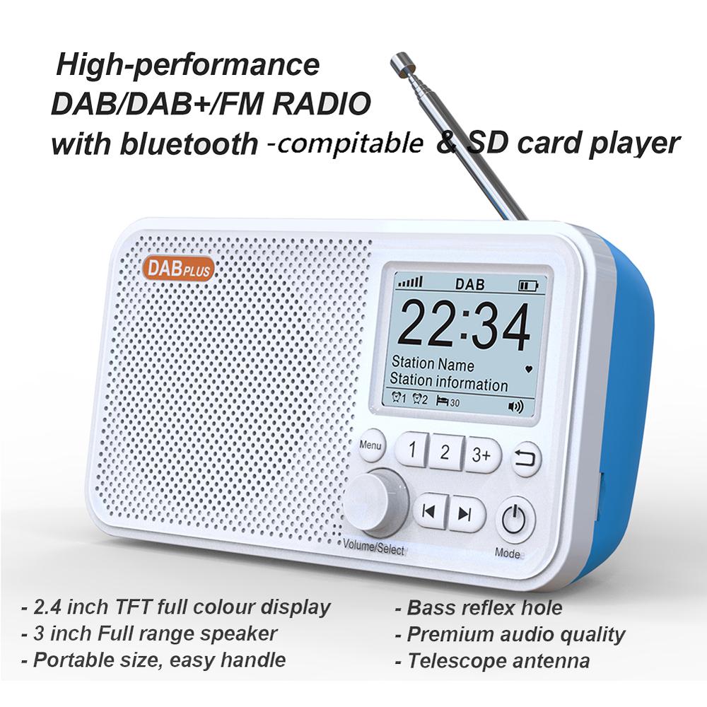 DAB/DAB + FM Digital Radio LED Speaker Portable Mini FM Radio MP3 Music Player Telescopic Antenna Handsfree Multimedia Player CHINA
DAB/DAB + FM Digital Radio LED Speaker Portable Mini FM Radio MP3 Music Player Telescopic Antenna Handsfree Multimedia Player CHINA