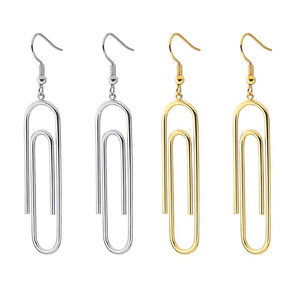 Korean Style Women Gold Silver Color Party Jewelry Long Drop Paper Clip Earrings Geometric Ear Clip
Korean Style Women Gold Silver Color Party Jewelry Long Drop Paper Clip Earrings Geometric Ear Clip