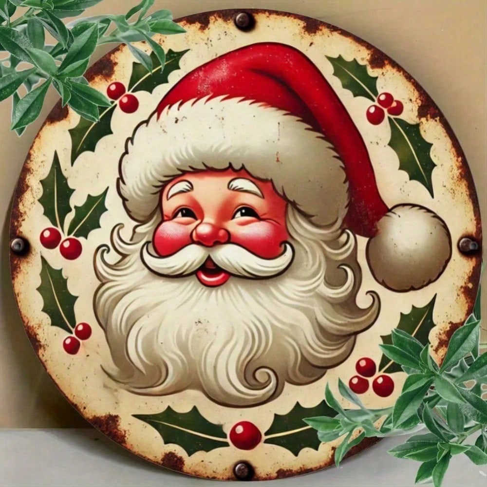 Vintage Santa Claus Metal Round Sign Home Wall Decor for Bar Cafe Rustic Christmas Holiday Indoor Outdoor 20x20 різнокольоровий
Vintage Santa Claus Metal Round Sign Home Wall Decor for Bar Cafe Rustic Christmas Holiday Indoor Outdoor 20x20 різнокольоровий