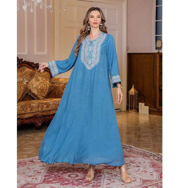 Индонезия Новое Элегантное Платье Одежда Ближнего Востока Дубай Женская одежда Вышивка Клеящиеся Кристаллы Большой размер Халат Платье Дубай Light blue 2XL
Индонезия Новое Элегантное Платье Одежда Ближнего Востока Дубай Женская одежда Вышивка Клеящиеся Кристаллы Большой размер Халат Платье Дубай Light blue 2XL