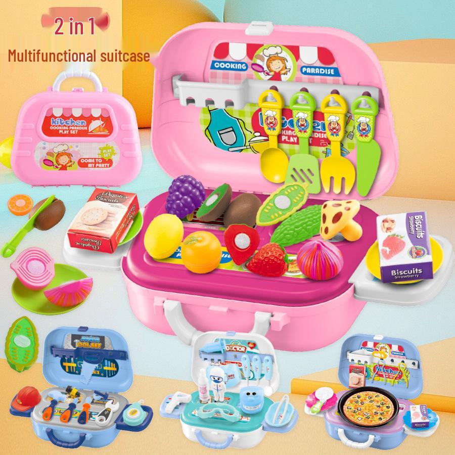 2-in-1 Playhouse Suitcase: Multi-Style Kitchen & Medical Care Set Children s Storage Backpack
2-in-1 Playhouse Suitcase: Multi-Style Kitchen & Medical Care Set Children s Storage Backpack