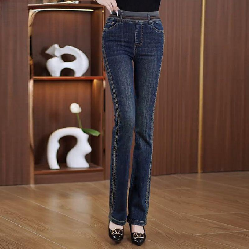 High-Waisted Micro-Flare Velvet Jeans - Women s Slimming Elastic Waist Casual Pants 26 for 80-95 jin
High-Waisted Micro-Flare Velvet Jeans - Women s Slimming Elastic Waist Casual Pants 26 for 80-95 jin