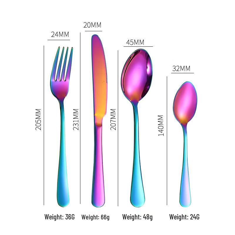 Ruhan Minimalist Iridescent Stainless Steel Cutlery Set
Ruhan Minimalist Iridescent Stainless Steel Cutlery Set